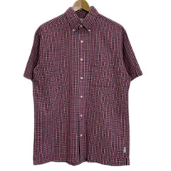 J.CREW　チェックシャツ　半袖　シャツ　トップス　ボタンダウン　胸ポケット　カジュアル　古着　/1122