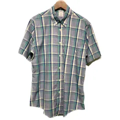 Brooks Brothers　半袖シャツ　チェック柄　総柄　ボタンダウン　ポケット付き　ビッグサイズ　古着