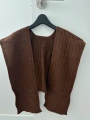 まとめ) エンティーク ジェイ ウール ケーブル編み ショール 2個 (ショルダーバリ)