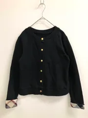 BLUE LABEL CRESTBRIDGE ブルーレーベル クレストブリッジ 55P20-899-09 クリアコンパクト裏毛カットソー カーディガン size38/黒 ■■◎レディース