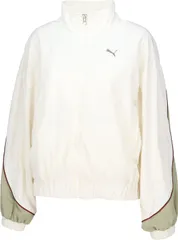 プーマ PUMA COREHERITAGE メッシュ ラインド ウーブン JKT ジャケット アウター ジャンパー ジャージ レディース 女性 大人 ジム フィットネス 撥水  690171 87 WARMWHITE