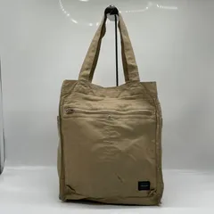 BN7953●PORTER ポーター キューブ トートバッグナイロン ベージュ系  ユニセックス