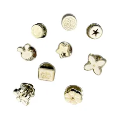 【9個セット】 ブローチ チャーム ピンバッジ 星 花 王冠 ネクタイピン 花