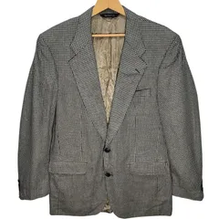 Burberry’ｓ/バーバリーズ 90's Ｗネーム コラボ テーラードジャケット 2つボタン 千鳥格子柄 チェック vintage USA製