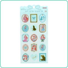 아리엘 릴리프 데코레이션 씰 스테쇼☆Lulu Ribbon S8818053 선스터 문구 한정 디즈니 프린세스 입체 푹 투명 클리어 호일 누르기