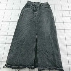 ◇ Θ アズールバイマウジー AZUL BY MOUSSY 250HAM11-149G デニムロングスカート ブラック系 レディース S E  【1602040014376】