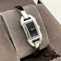 希少・極美品】グッチ 腕時計 6800L バンブー調ラバー シェリーライン