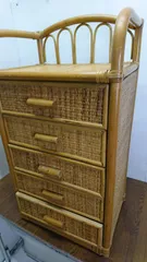 A58409 藤ラタン 5段引出し付きチェスト