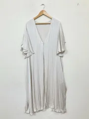 美品■rienda リエンダ フレアスリーブ ガウン ロング カーディガン 羽織 サテン sizeF/ベージュ■■レディース