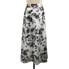 トランテアン ソン ドゥ モード 31 Sons de mode スカート フレア ロング 花柄 シフォン 36 白 グレー ホワイト