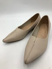 ORiental TRaffic オリエンタルトラフィック 45301 フレアヒールポインテッドトゥ ローヒール パンプス size38/ベージュ ■■ レディース