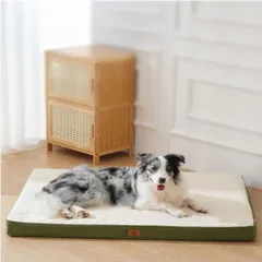 『大特価』 耐摩耗 通気性 丸洗い厚手 滑り止め クッション犬猫兼用 柔らかい ラムスキン風 小型/中型犬用可(L（長さ76cm 羊羔風 x クッションベッド お洗える 幅51cm 冬用 x 夏用 マット 厚さ7.5cm）) GURILANペットベッドのサムネイル
