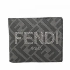 フェンディ(Fendi) フェンディ 財布 ズッカ  ブラック グレー メンズ