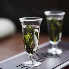 脚付きグラス 2点セット 耐熱ガラス