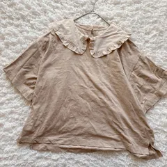 Samansa Mos2 サマンサモスモス　ビッグショール　衿付Tシャツ Samansa Mos2 サマンサモスモス トップス その他のトップス ブラウン ベージュ