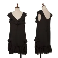 ディーゼルDIESEL フリルシフォンノースリーブチュニック 黒S