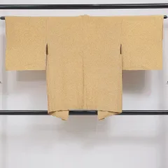 羽織 袷 身丈79cm 裄丈63cm 正絹 Aランク Sサイズ カジュアル 紐あり 梅 黄系 1217-16126