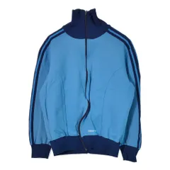 70年代 西ドイツ製 adidas アディダス トラックジャケット ヴィンテージ スポーツ ユーロ ライトブルー(メンズ 6)中古 古着 X3924