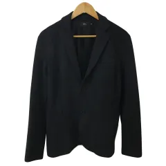 アズールバイマウジー AZUL by moussy ジャケット テーラード シングル 無地 長袖 Ｍ グレー 黒 ブラック