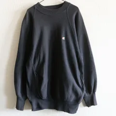 【90s/ブラック】CHAMPION【REVERSE WEAVE リバースウィーブ モックネック スウェット】XL 黒 チャンピオン トレーナー 26020587