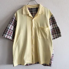 【AD2002/アーカイブ】COMME des GARCONS HOMME【フロント切替 半袖 チェック シャツ】 コムデギャルソン オム s2602076