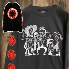 ⭐︎ レッドホットチリペッパーズ RED HOT CHILI PEPPERS ピカソ 黒 バンド 長袖 Tシャツ ロンT ロック パンク メタル ライブ ツアー 古着 デザイン プリント ビンテージ ヴィンテージ vintage  2600 p10/