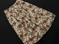 AMACA アマカ 花柄 フレア スカート size36/オフホワイト ■◇ レディース