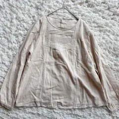 サマンサモスモス　レース　長袖　プルオーバー　ベージュ　春服