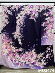 振袖 ラメ刺繍 金駒 金彩 身丈156cm パールトーン加工済 MO3474