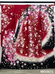 振袖 ラメ刺繍 金彩 銀通し 桜 身丈163cm 撥水加工済 MO3473