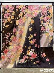 振袖 銀彩 鶴 牡丹 身丈164cm MO3492 - メルカリ