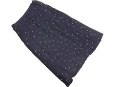 earth music&ecology アースミュージック＆エコロジー ドット プリーツ スカート sizeF/紺 ■◇ レディース