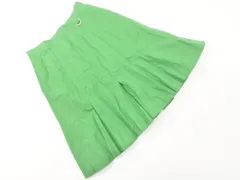 Christian Dior クリスチャンディオール オールド ヴィンテージ タック スカート sizeL/緑 ■◇ レディース