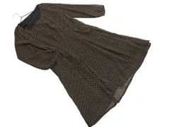 a.v.v アーヴェヴェ 総柄 シアー ワンピース sizeS/黒 ■◇ レディースのサムネイル