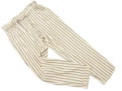 ZARA TRF ザラ トラファ ボーダー ロールアップ イージー パンツ sizeM/ベージュｘ黒 ■◇ レディース