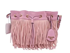新品 Samantha Vega サマンサベガ フェイクレザー スウェード調 フリンジ ショルダー バッグ ピンク ◇■ レディース