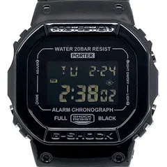 G-SHOCK ジーショック DW-5600VT ポーター コラボモデル フルブラック 光沢塗装 限定1000本 専用ケース付 2009年11月発売のサムネイル