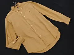 Ralph Lauren ラルフローレン ロゴ ボタンダウン シャツ sizeM/ベージュ ■◇ メンズ