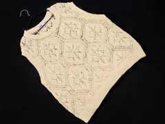 ZARA ザラ 透かし編み ニット ベスト sizeM/アイボリー ■◇ レディース