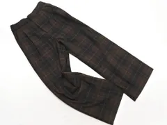 LOWRYS FARM ローリーズファーム チェック ワイド パンツ sizeM/茶 ■◇ レディース