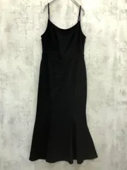 LAUIR ラウアー サイドスリット マーメイド ロング キャミソール ワンピース sizeXL/黒 ■■ レディース