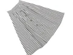 earth music&ecology アースミュージック＆エコロジー ギンガムチェック フロントボタン ロング スカート sizeF/黒ｘ白 ■◇ レディース