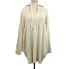 スライ SLY ワンピース ニット Iライン ミニ フード 無地 長袖 FREE 白 ホワイト ベージュ