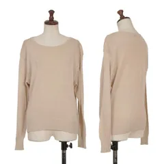 フェンディFENDI365 ロゴ織りローゲージニットセーター ベージュL位