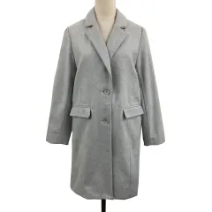 ワンウェイ one way コート チェスター ロング メルトン 無地 長袖 M グレー