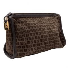新品未使用】FENDI フェンディ ズッカ柄 化粧ポーチ ヴィンテージ 茶系 