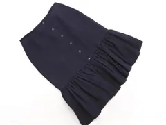 EMPORIO ARMANI エンポリオアルマーニ 綿麻 フロントボタン フレア デニムスカート size42/紺 ■◇ レディースのサムネイル