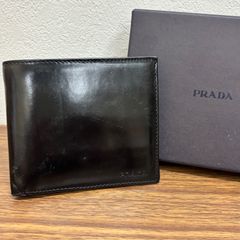 未使用 箱付 HELENA 薄型 ブライドルレザー 二つ折り財布 黒 - メルカリ