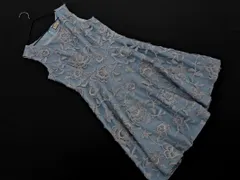 Diagram ダイアグラム グレースコンチネンタル 刺繍 花柄 結婚式二次会 ドレス ワンピース size38/青 ■■ レディース