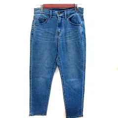 シューラルー SHOO・LA・RUE パンツ デニム ジーンズ ストレート ロング L インディゴ /RT